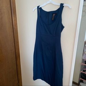 Teal blue office dress